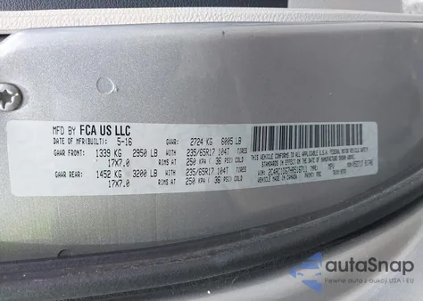 2017 Chrysler Pacifica Touring from USA, damaged, VIN 2C4RC1DG7HR516711